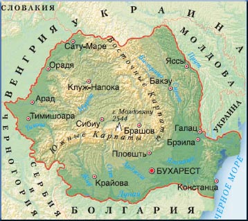 карта Румынии